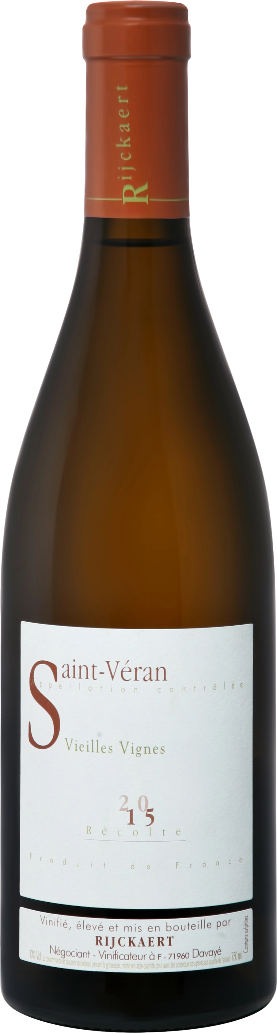 Вино Domaine Rijckaert Saint-Veran Vieilles Vignes Rijckaert  AOC  2020 750 мл