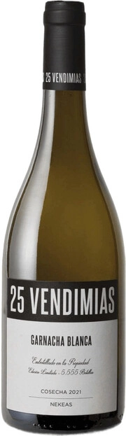 Вино  Nekeas  25 Vendimias  Garnacha Blanca 25  2022 750 мл