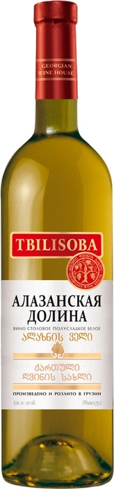 Вино Georgian Wine House  Tbilisoba  Alazani Valley White  750 мл