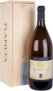 Вино Planeta Chardonnay Sicilia IGT Планета Шардонне в деревянной коробке 2013 3000  мл