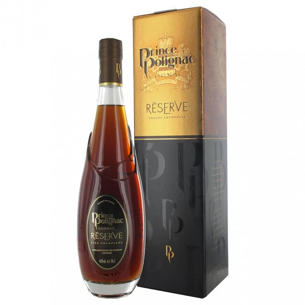 Коньяк  Princ Yuber de Polinyak  VSОР Fin Shampan in gift box  Принц Юбер де Полиньяк ВСОП  Фин Шампань  п/уп 700 мл