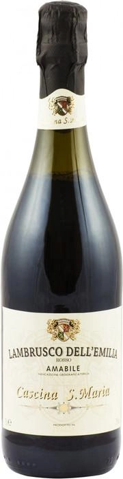 Игристое вино Cascina S. Maria Rosso Amabile Lambrusco dell’Emilia IGT  750 мл