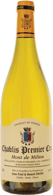 Вино Chablis Premier Cru Mont De Mileu АОС Domaine Jean-Paul & Benoit Droin  2022 750 мл