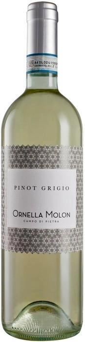 Вино Ornella Molon, Pinot Grigio, Piave DOC, Орнелла Молон Пино Гриджио ДОК Венеция бел.сух. 12,5% 0,75л.