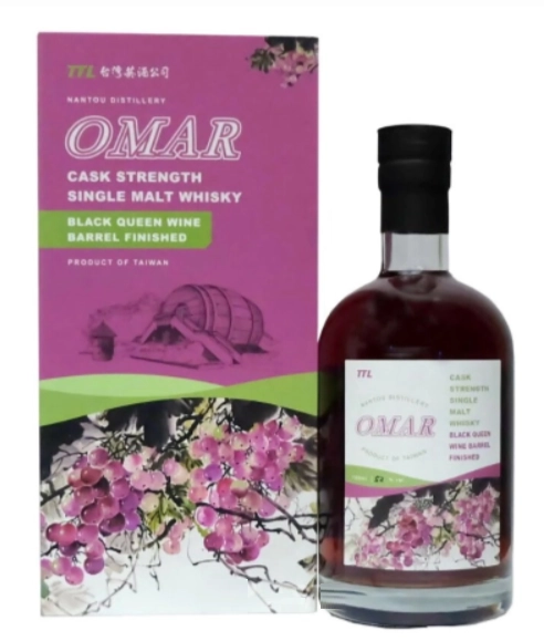 Виски Omar Cask Strength Single Malt Black Queen Wine Barrel Finished в п/у 700 мл