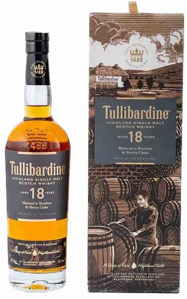 Виски Tullibardine 18 Y.O. Single Malt gift box  700 мл