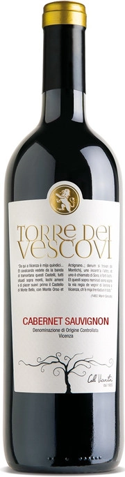 Вино Colli Vicentini Torre dei Vescovi" Cabernet Sauvignon  Vicenza DOC  750 мл