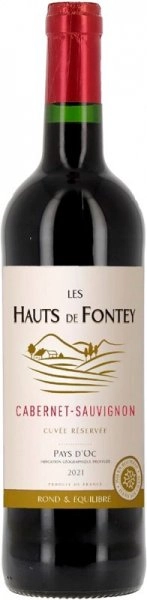 Вино  Les Hauts de Fontey Cuvee Reservee Cabernet Sauvignon Pays d'Oc IGP  2021  750 мл