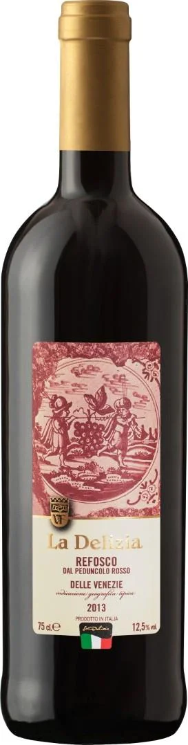 Вино  La Delizia Refosco dal Peduncolo Rosso  Ла Делиция Рефоско даль Педунколо Россо 2011  750 мл