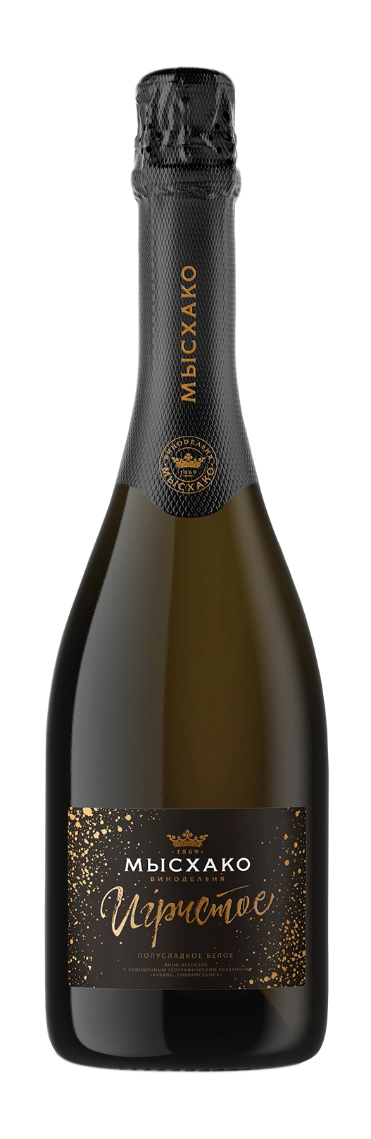 Игристое вино Мысхако  Полусладкое  белое  750 мл