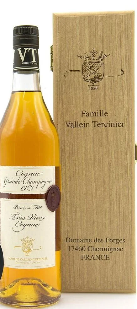Коньяк  Vallein Tercinier Grande Champagne  in Wooden Box Валлейн Терсинье Гранд Шампань 1989  700 мл