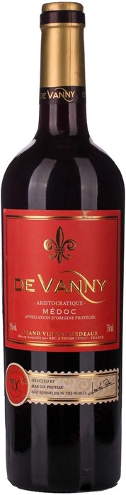 Вино  De Vanny Medoc     Де Ванни  Медок   2018  750 мл