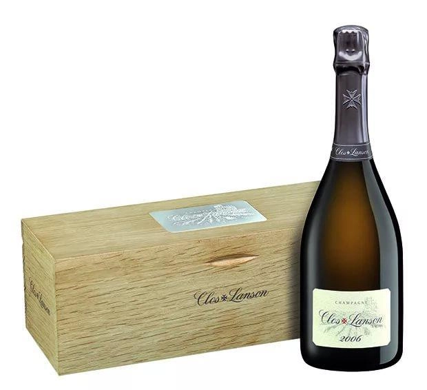 Шампанское  Lanson Clos Lanson Brut Nature Кло Лансон Брют Натюр в подарочной упаковке дерево 2007 750 мл