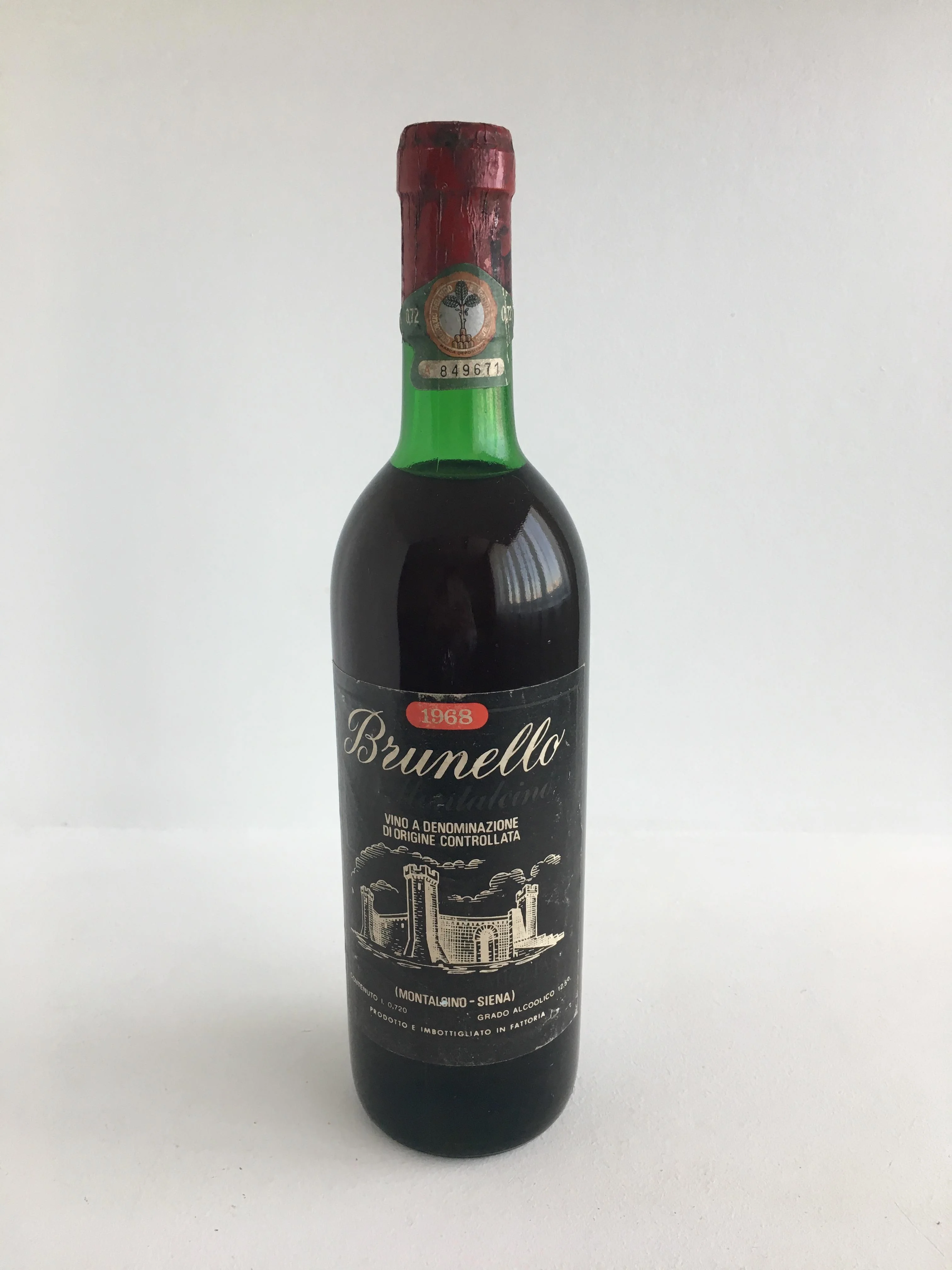 Вино BRUNELLO DI MONTALCINO FATTORIA DI CAMIGLIANO 1968 Брунелло ди Монтальчино Фаттория ди Камильяно 1968 0,75