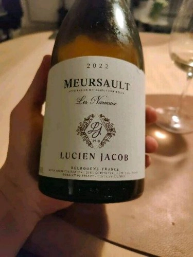 Вино Lucien Jacob Meursault Les Narvaux AOC  2023  750 мл
