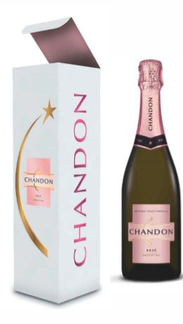 Игристое вино   Bodegas Chandon Brut   Rose  gift box 750 мл