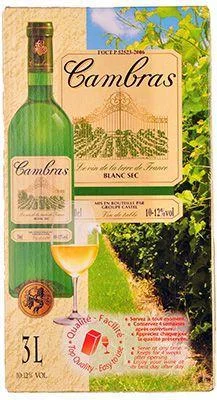 Вино Камбрас бел. сух.  3л 10%