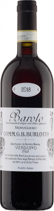 Вино G.B. Burlotto  Barolo  Vigneto Monvigliero  DOCG    2018  750 мл  14,5%