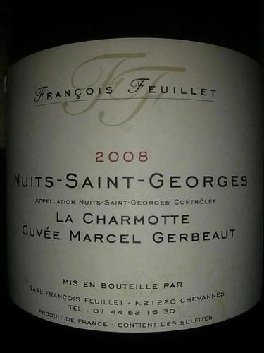 Вино  Francois Feuillet Nuits-Saint-Georges La Charmotte Cuvee Marcel Gerbeaut  2015 750 мл
