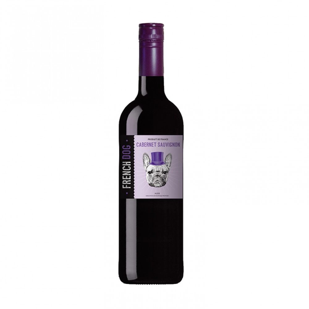 Вино French Dog Cabernet Sauvignon red semi-dry   2020 750 мл
