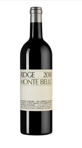 Вино Ridge Vineyards Monte Bello Ридж Виньярдс Монте Белло 2018  750 мл