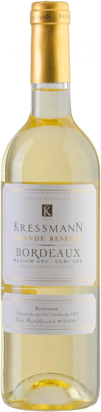 Вино Kressmann Grande Reserve Bordeaux AOC Demi-sec Крессманн Гран Резерв Бордо полусухое 2013 750 мл