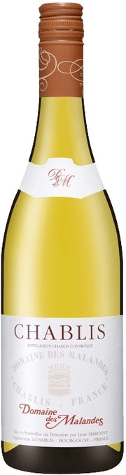 Вино Domaine des Malandes Chablis AOC  2018 750 мл