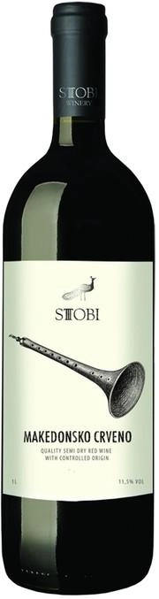 Вино Stobi Makedonsko Crveno Стоби Македонское Красное 1000 мл