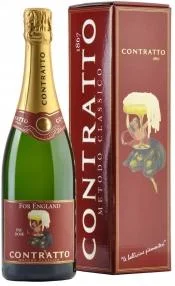Игристое вино Giuseppe Contratto For England Pas Dose gift box Фо Ингланд Па Дозе 2008 в подарочной коробке 750 мл