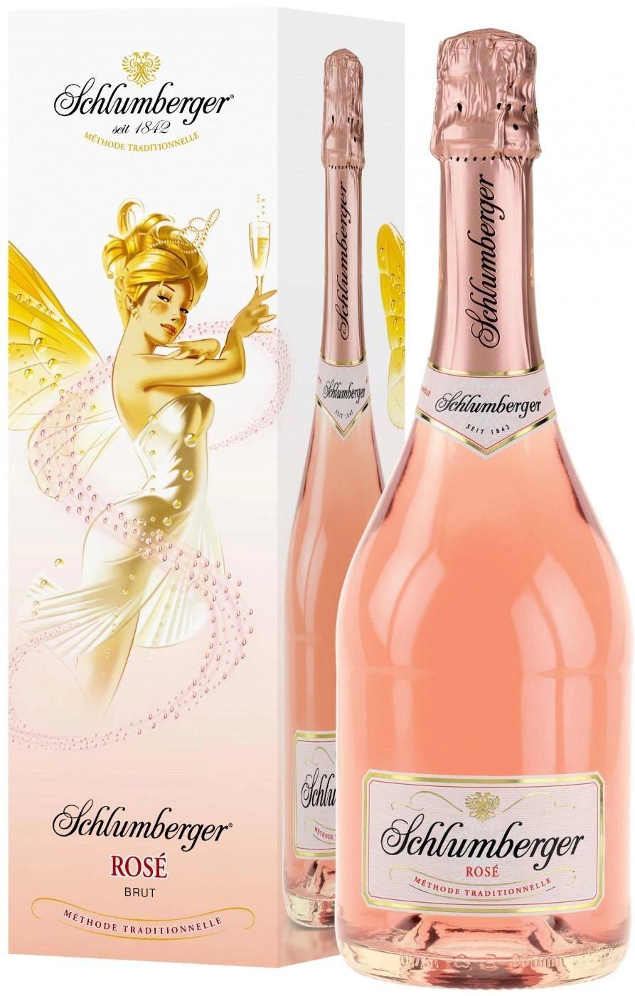 Вино игристое  Schlumberger Rose Brut Klassik Gift Box  750 мл