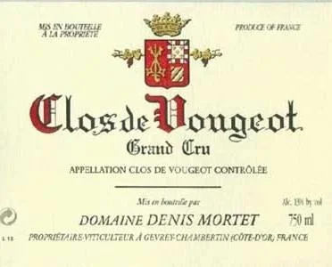 Вино Domaine Denis Mortet  Clos de Vougeot AOC Дени Морте  Кло Вужо  2004 750 мл