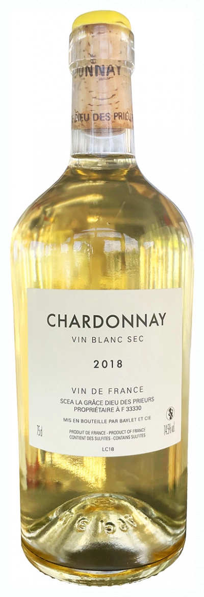 Вино Chateau La Grace Dieu des Prieurs Chardonnay  gift box   2018 750 мл 14,5 %