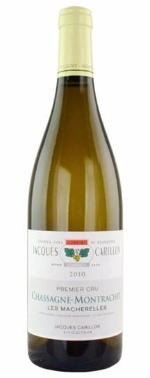 Вино Jacques Carillon  Chassagne-Montrachet Premier Cru "Les Macherelles"  2015 750 мл