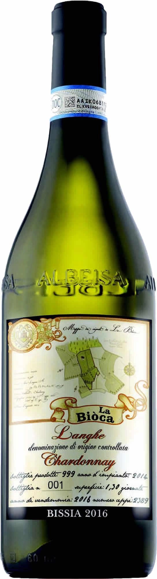 Вино La Bioca Bissia Langhe DOC Chardonnay Ла Биока Биссия Ланге ДОК Шардоне 2016 750 мл
