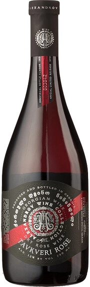 Вино Коллекция вин Александрова Тавквери  розовое сухое  2020  750 мл