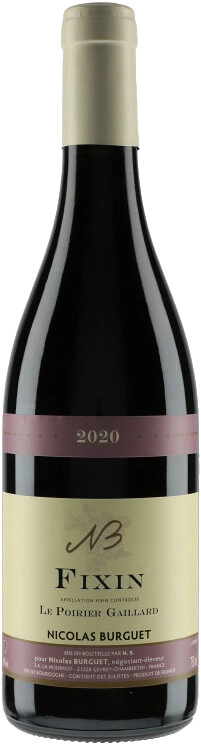 Вино Domaine Nicolas Burguet Fixin Le Poirier Gaillard AOC  2020 750 мл 14%
