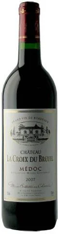 Вино  Chateau La Croix Du Breuil  Medoc AOC Шато ля Круа дю Брей Медок AOC 2015 750 мл