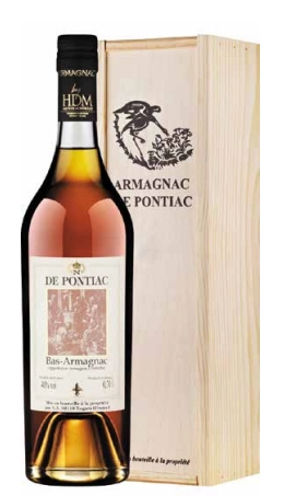 Арманьяк  De Pontiac Vintage  Bas-Armagnac wooden box   1988 700 мл   40 %