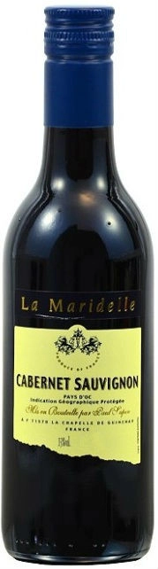Вино La Maridelle Cabernet Sauvignon Ля Маридель Каберне Совиньон кр. п/сух 2018 187 мл