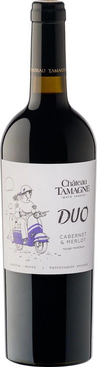 Вино  Шато Тамань ДУО красное полусладкое   750 мл