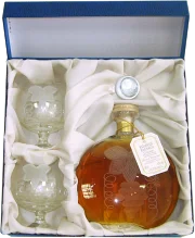 Коньяк Раймон Раньо Экстра Вье в хрустальном графине с рюмками, Cognac Raymond Ragnaud Extra Vieux 42%, 0,45л,