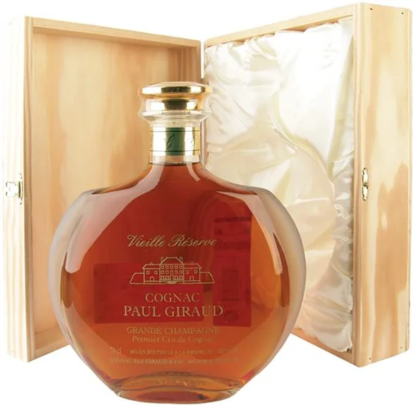 Коньяк Paul Giraud Vieille Reserve Grande Champagnе decanter & wooden box Поль Жиро Вьей Резерв Гранд Шампань декантер в деревянной коробке 700 мл