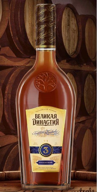Коньяк  Великая Династия  трехлетний 500 мл