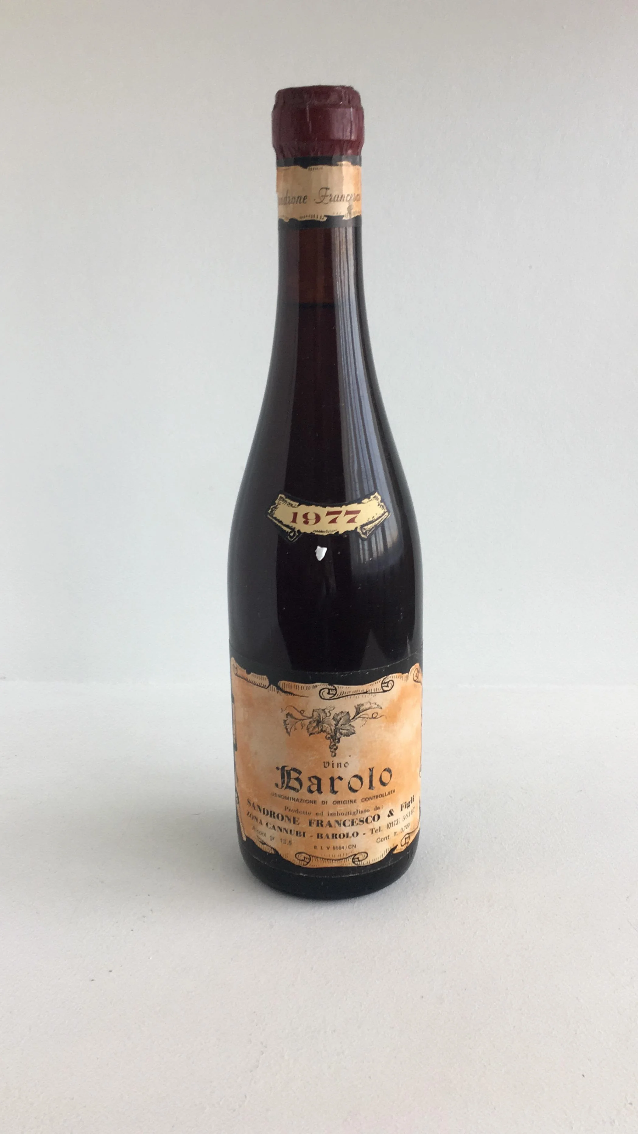 Вино Barolo Sandrone Francesco i Figli Бароло Сандроне Франческо и Фильи 1977 0,75 кр сух