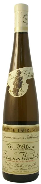 Вино Domaine Weinbach  Gewurztraminer Altenbourg  Cuvee Laurence Домен Вайнбах  Гевюрцтраминер Альтенбург  Кюве Лоранс  2004  750 мл