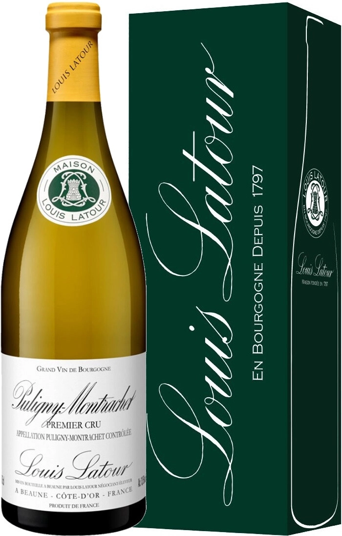 Вино Louis Latour Puligny-Montrachet 1-er Cru AOC Луи Латур Пюлиньи-Монраше Премье Крю в подарочной коробке 2017 750 мл