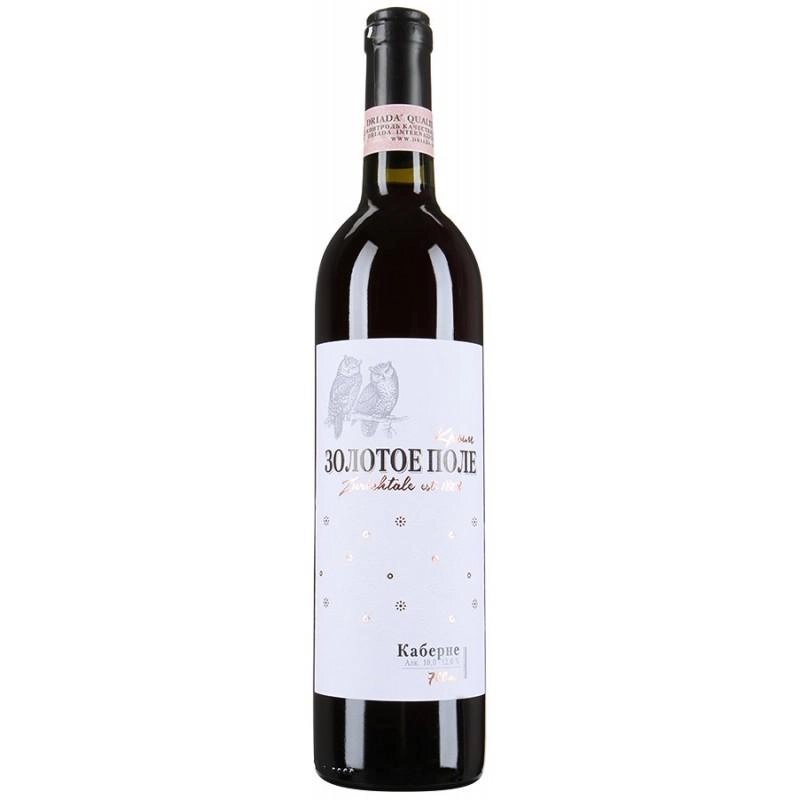 Вино Золотое Поле Каберне столовое красное полусладкое 700 мл