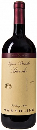 Вино Massolino Barolo DOCG  Riserva Vigna Rionda X anni  Массолино Бароло  Диечи Ани Винья Рионда Ризерва 2000 1500 мл