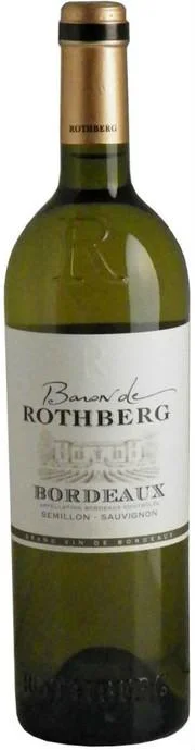 Вино Les Grands Chais de France Baron de Rothberg  Bordeaux AOC Blanc Ле Гран Ше де Франс Барон де Ротберг Бордо Блан 2016 750 мл