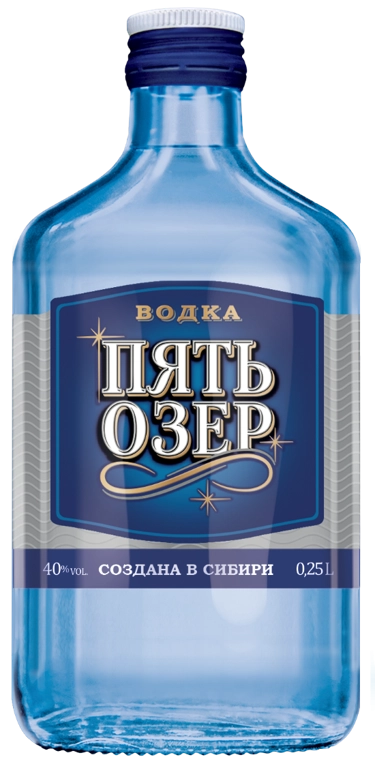 Водка  Пять Озер фляга 250 мл